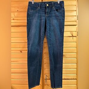 AMERICAN EAGLE Dark Wash Super Stretch Jeggings, Size 10 Reg
